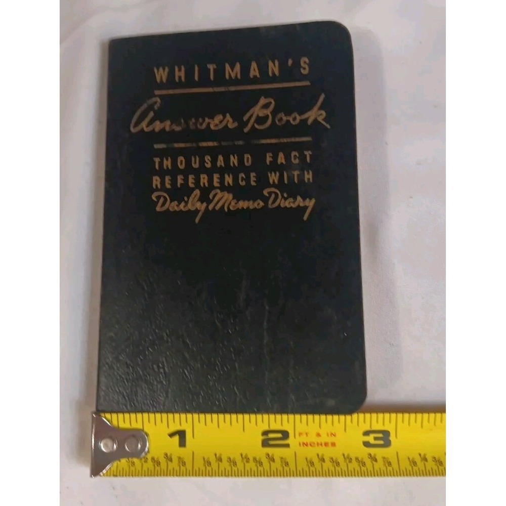Vtg 1938 Whitman's Answer Book Thousand Fact Reference Daily Memo Diary READ - Picture 8 of 9